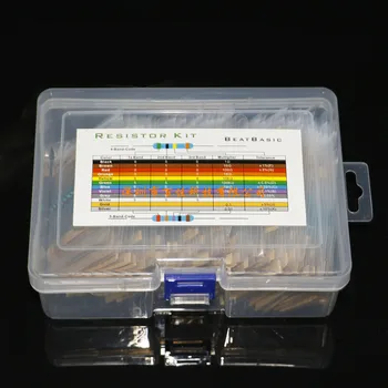 1280 pcs 64 Values 1/4 W (1R-10M) Metal Film Assorted Resistors Kit Package Bundle Lot Resistors Assorted Capacitor Kits
1280 pcs 64 Values 1/4 W (1R-10M) Metal Film Assorted Resistors Kit Package Bundle Lot Resistors Assorted Capacitor Kits