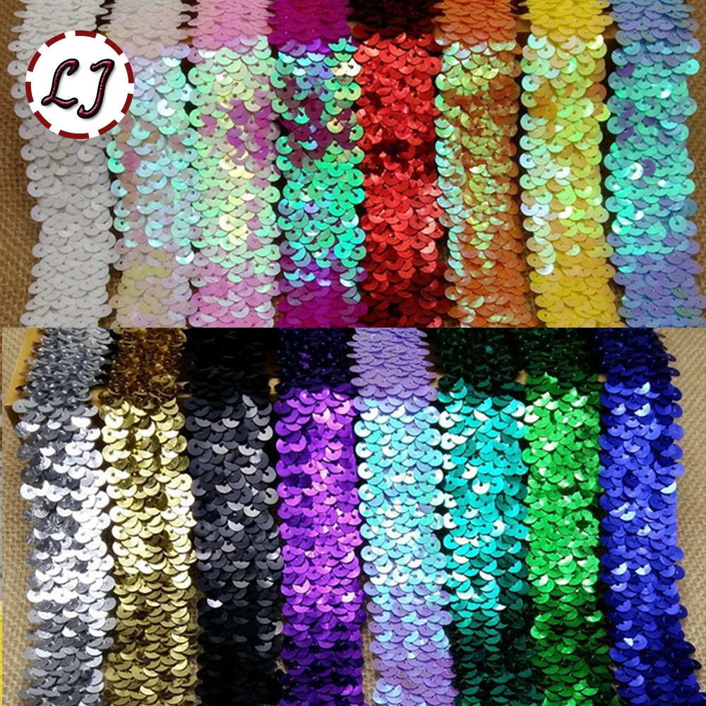 New arrived high quality 6yd/lot beaded Sequins elastic trim lace colorful ribbon sewing crafts women cloth accessories DIY
New arrived high quality 6yd/lot beaded Sequins elastic trim lace colorful ribbon sewing crafts women cloth accessories DIY