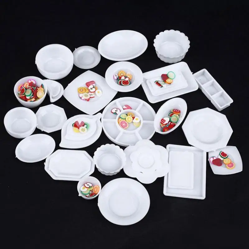 33 Pcs/set Dollhouse Miniature Tableware Plastic Plate Dishes Set Mini Food Plastic Tableware Model Set
33 Pcs/set Dollhouse Miniature Tableware Plastic Plate Dishes Set Mini Food Plastic Tableware Model Set
