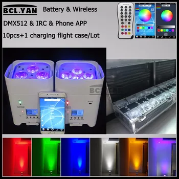 DJ lights 4/6pcs*18w RGBWAUV 6 In 1 LED Battery Wireless DMX PAR Wash Light With Remote WIFI 10XLOT With flight case
DJ lights 4/6pcs*18w RGBWAUV 6 In 1 LED Battery Wireless DMX PAR Wash Light With Remote WIFI 10XLOT With flight case