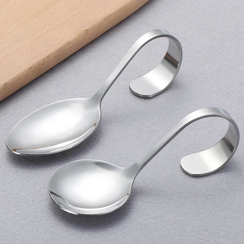 12cm Creative stainless steel soup hanging cup spoon shrimp spoon bending handle spoon salad for dessert spoon cake flatware
12cm Creative stainless steel soup hanging cup spoon shrimp spoon bending handle spoon salad for dessert spoon cake flatware