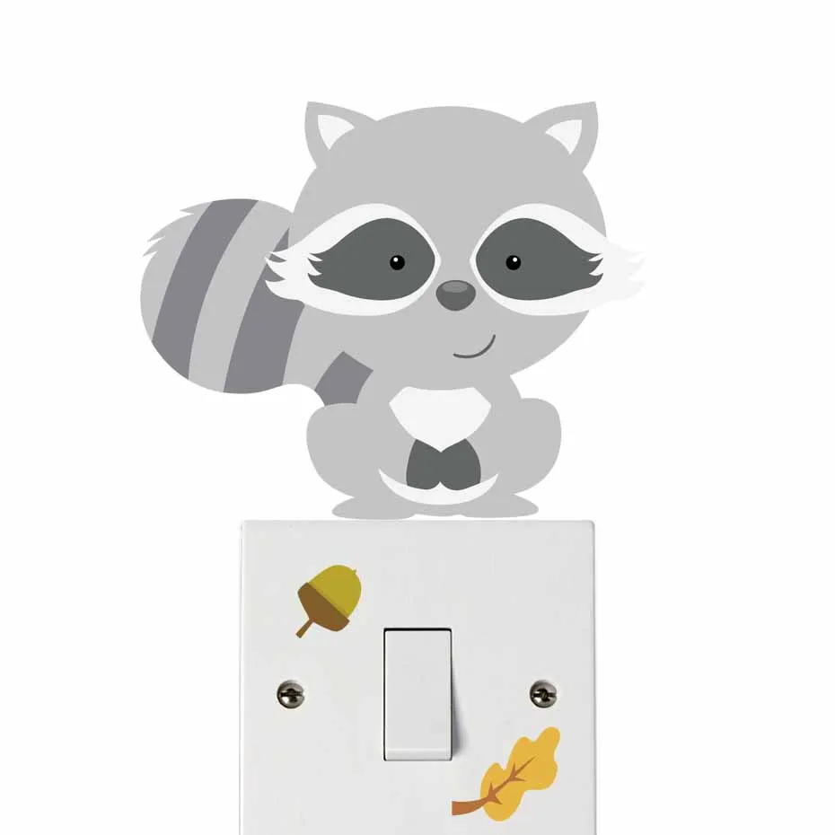 Woodland Raccoon 3pcs Light Switch Color Wall Sticker For Kids Bedroom Playroom Removable Vinyl Wall Art Decals Home Decor
Woodland Raccoon 3pcs Light Switch Color Wall Sticker For Kids Bedroom Playroom Removable Vinyl Wall Art Decals Home Decor