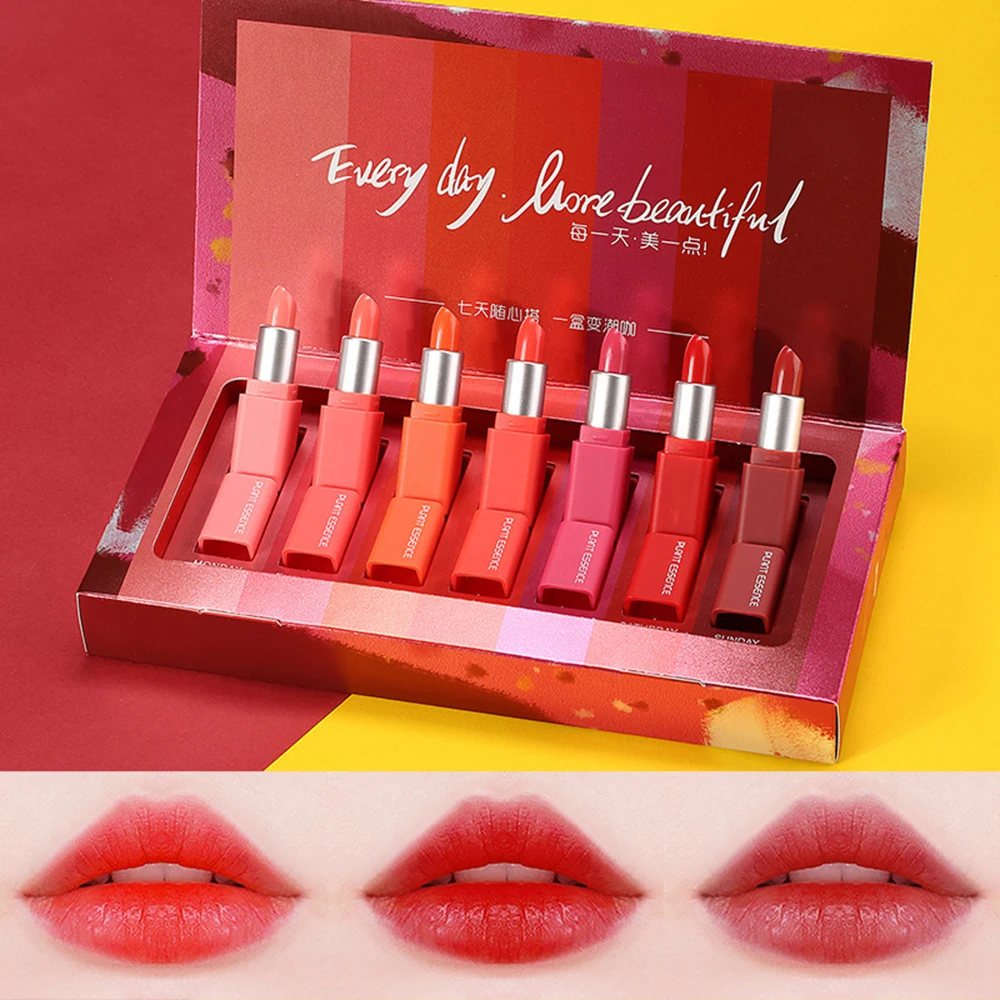 Hot 7 Day Lipstick Box Set Matte Mini Multicolor Combination Box Lasting Non-marking Moisturizing Lipstick TSLM1
Hot 7 Day Lipstick Box Set Matte Mini Multicolor Combination Box Lasting Non-marking Moisturizing Lipstick TSLM1