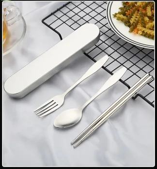 High quality children tableware set portable travel tableware supply chopsticks fork spoon tin box package W8230 
High quality children tableware set portable travel tableware supply chopsticks fork spoon tin box package W8230