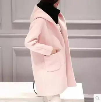 2019 Female Wool Cloak Coat with Hood Wide-waisted Covered Button Long Sleeved Woolen Jackets for Women Bayan Kaban CJJ0101
2019 Female Wool Cloak Coat with Hood Wide-waisted Covered Button Long Sleeved Woolen Jackets for Women Bayan Kaban CJJ0101