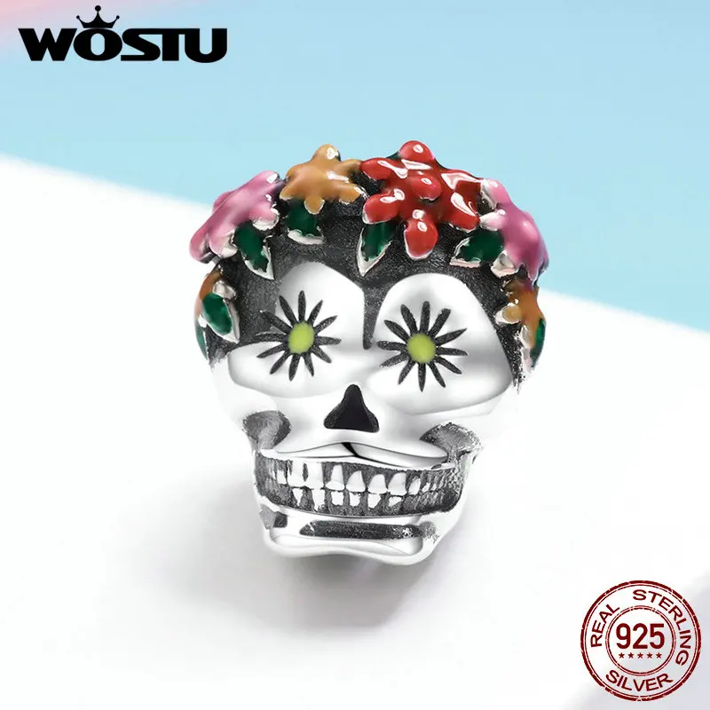 WOSTU 100% Real 925 Sterling Silver Flower Skull Pendant Charms For Women Bracelets & Necklaces 925 Jewelry 2019 Gift BKC888
WOSTU 100% Real 925 Sterling Silver Flower Skull Pendant Charms For Women Bracelets & Necklaces 925 Jewelry 2019 Gift BKC888