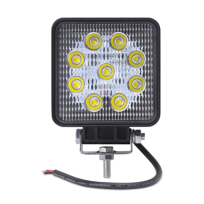 27W LED Headlight Work Light For SUV ATVS 4WD Sand Rail Trailer 6500K IP67 Waterproof Aluminum Housing Auto Vehicle Work Lamp
27W LED Headlight Work Light For SUV ATVS 4WD Sand Rail Trailer 6500K IP67 Waterproof Aluminum Housing Auto Vehicle Work Lamp