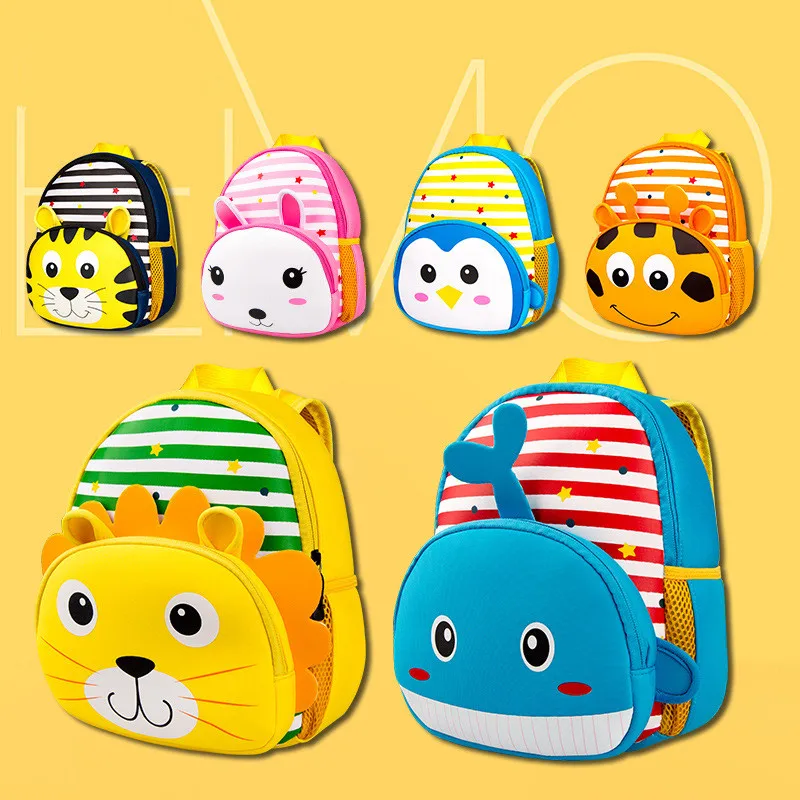 Детские рюкзаки из серии зоопарка для девочек и мальчиков водонепроницаемые
