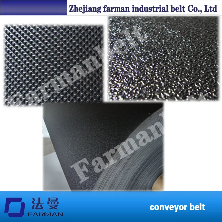 1.2mm,1.4mm black golf pattern treadmill pvc conveyor belt