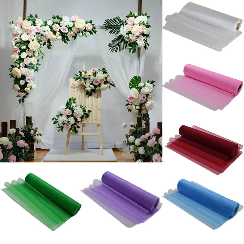 26M X 29CM Transparent Organza Roll Tulle For Chair Table Sashes Bows Wedding Hanging Decor Dress Fabric Home Party Supplies
26M X 29CM Transparent Organza Roll Tulle For Chair Table Sashes Bows Wedding Hanging Decor Dress Fabric Home Party Supplies