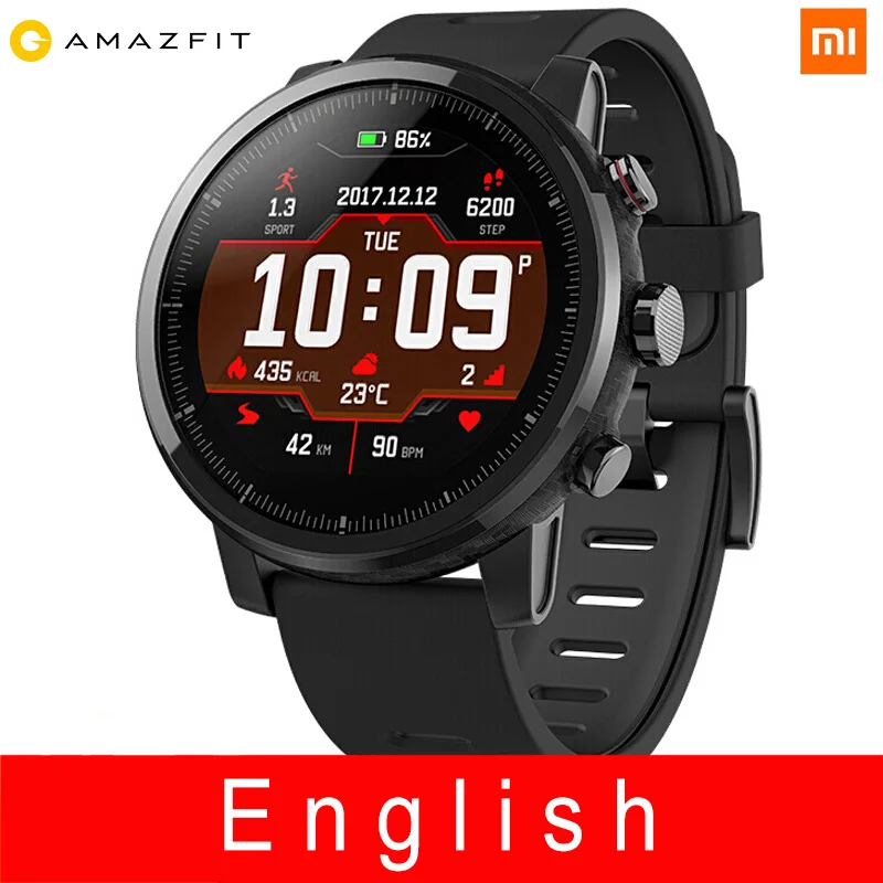 

Xiaomi Huami Amazfit Smart Watch Stratos 2 English Version Pace 2 Smart Watch Men With GPS Xiaomi Watches PPG Heart Rate Monitor