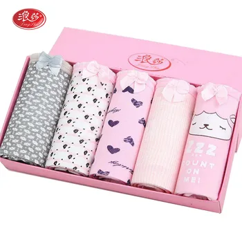 Langsha 5pcs/lot women cute colorful briefs soft cotton female short pants character cartoon lady underwear girl briefs
Langsha 5pcs/lot women cute colorful briefs soft cotton female short pants character cartoon lady underwear girl briefs