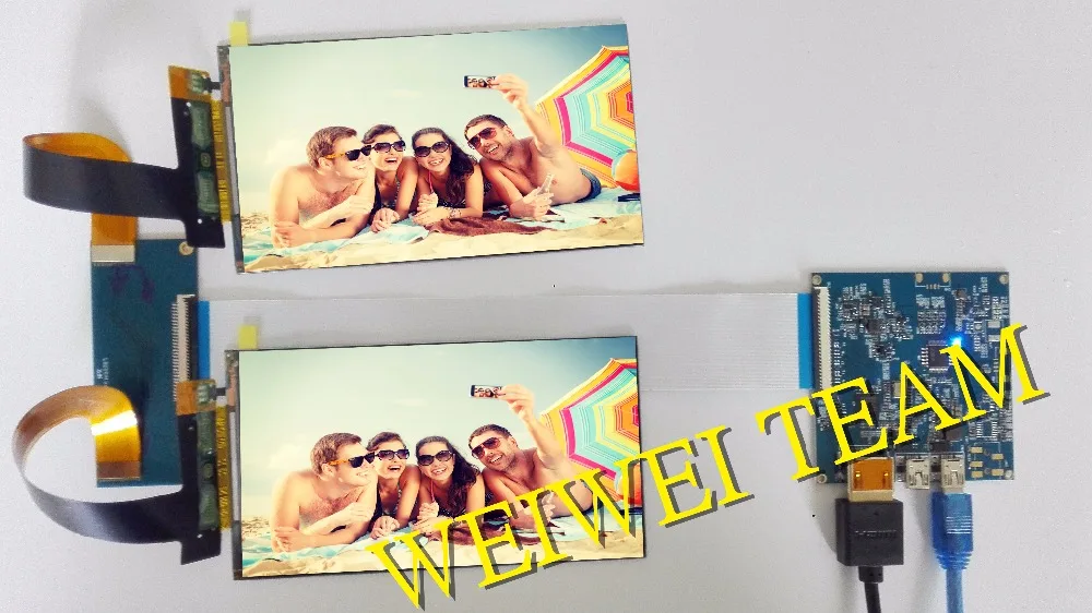 5.5 inch 1440P 2k 2560x1440 dual LCD Screen display with HDMi to MIPI board for diy VR Headset Glass Head Mount Device
5.5 inch 1440P 2k 2560x1440 dual LCD Screen display with HDMi to MIPI board for diy VR Headset Glass Head Mount Device
