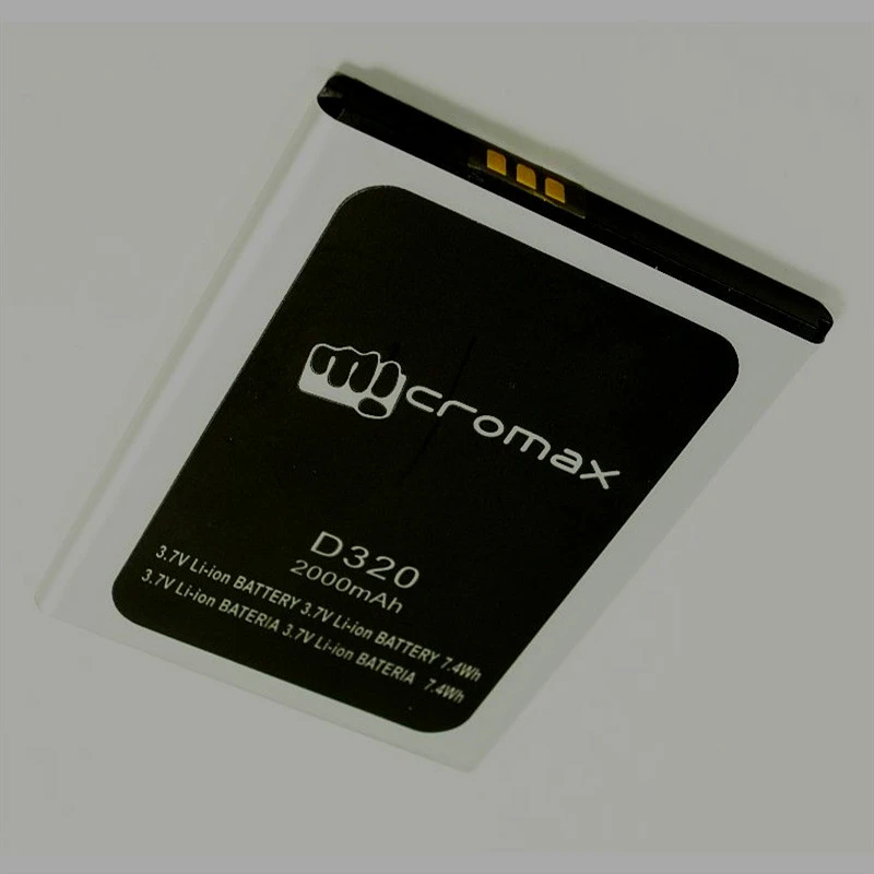 بطارية الهاتف المحمول Micromax D320 بطارية 1600 مللي أمبير مع رمز التتبع Mobile Phone Batteries Zawem