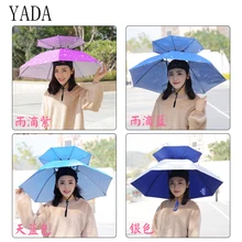Hat Umbrellas Beach-Sunshade YADA Large Outdoor Double-Layer Women Rainy-Cap Sunny Camping