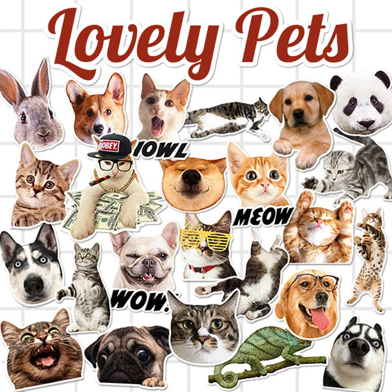 24Pcs/Lot Lovely Cute Pets Puppy Cat Dog Stickers For Car Laptop Bicycles Backpack Notebook Home Decal DIY Waterproof Stickers
24Pcs/Lot Lovely Cute Pets Puppy Cat Dog Stickers For Car Laptop Bicycles Backpack Notebook Home Decal DIY Waterproof Stickers