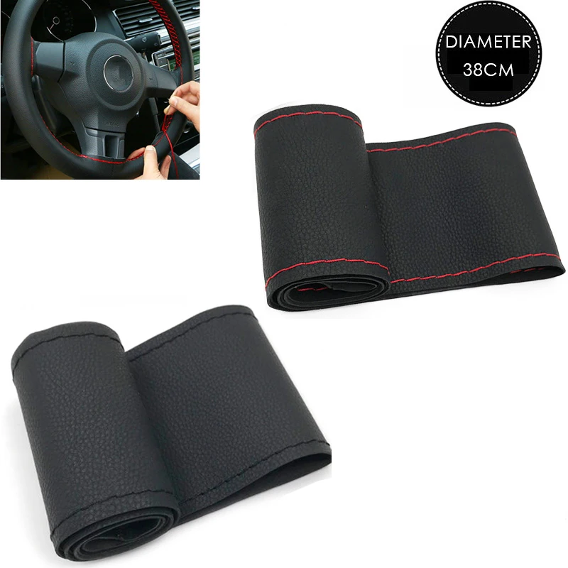 37cm/38CM DIY Steering Wheel Covers soft Leather braid on the steering-wheel of Car With Needle and Thread Interior accessories
37cm/38CM DIY Steering Wheel Covers soft Leather braid on the steering-wheel of Car With Needle and Thread Interior accessories