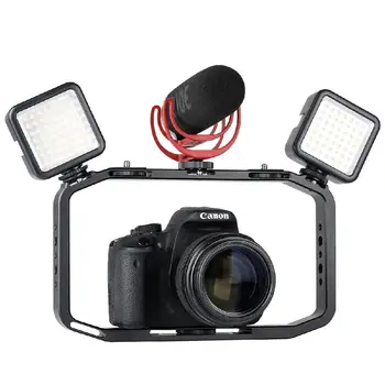 Handheld Video Rig for DSLR Camera Phone Gopro Vertical Shooting Phone Cage for Canon Nikon iPhone Xs Max X 8 7 Gopro 5 6 7
Handheld Video Rig for DSLR Camera Phone Gopro Vertical Shooting Phone Cage for Canon Nikon iPhone Xs Max X 8 7 Gopro 5 6 7