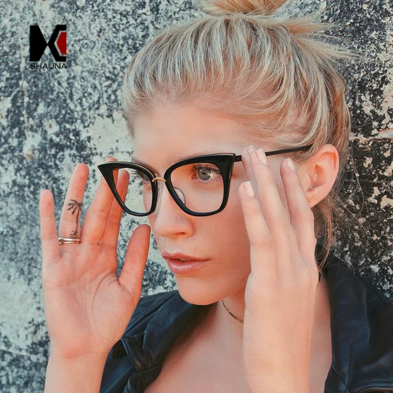 SHAUNA Elegant Women Cat Eye Sunglasses Brand Designer Fashion Metal Hinge Nail Decoration Optical Glasses Myopia Frame UV400
SHAUNA Elegant Women Cat Eye Sunglasses Brand Designer Fashion Metal Hinge Nail Decoration Optical Glasses Myopia Frame UV400
