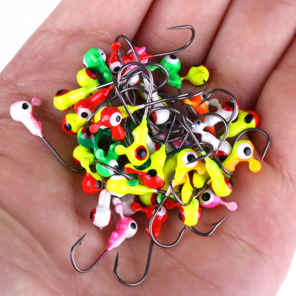 Hengjia 50Pcs/lot Winter Ice Fishing Lure Mini Metal Lead Head Hook Bait Jigging Lure Hooks High Quality For FishingTackle
Hengjia 50Pcs/lot Winter Ice Fishing Lure Mini Metal Lead Head Hook Bait Jigging Lure Hooks High Quality For FishingTackle