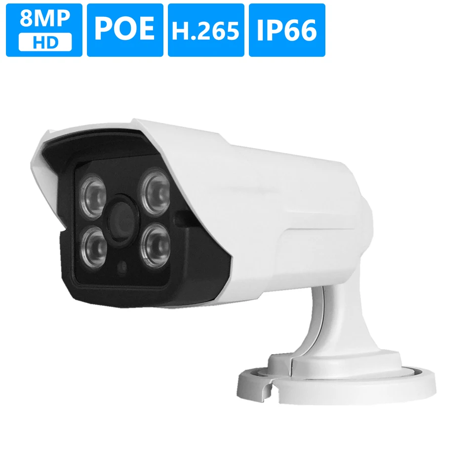 Камера Наружного видеонаблюдения H.265 8 Мп 5 МП 4 2 HD 1080P IP POE IP66 P2P ONVIF обнаружение