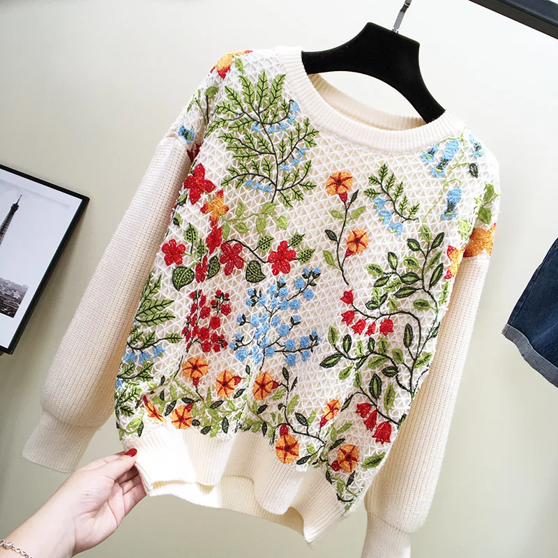 Women Sweaters High Quality 2018 New Autumn Winter Sweaters Flower Embroidery Wool Knitted Pullover Jersey Fashion Jumpers
Women Sweaters High Quality 2018 New Autumn Winter Sweaters Flower Embroidery Wool Knitted Pullover Jersey Fashion Jumpers