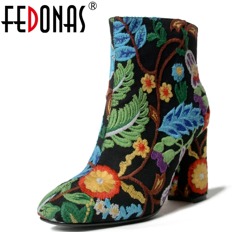 FEDONAS 1Fashion Women Ankle Boots Autumn Winter Warm High Heels Shoes Woman Round Toe Embroider Elegant Top Quality Basic Boots
FEDONAS 1Fashion Women Ankle Boots Autumn Winter Warm High Heels Shoes Woman Round Toe Embroider Elegant Top Quality Basic Boots