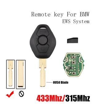 Remote Car key For BMW EWS 1/3/5/7 Series X3 X5 Z3 Z4 433Mhz 315Mhz Transponder Chip 7935 HU58 Blade Original key
Remote Car key For BMW EWS 1/3/5/7 Series X3 X5 Z3 Z4 433Mhz 315Mhz Transponder Chip 7935 HU58 Blade Original key