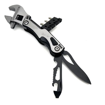 Multi-function combination wrench universal live wrench outdoors to carry survival multi-function tool with LED lights
Multi-function combination wrench universal live wrench outdoors to carry survival multi-function tool with LED lights