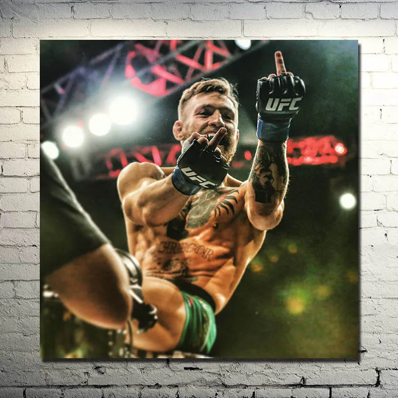 

Conor McGregor - Irish MMA UFC Featherweight Champion Art Silk Poster 13x13 inches Boxing Picture For Room Decor 001