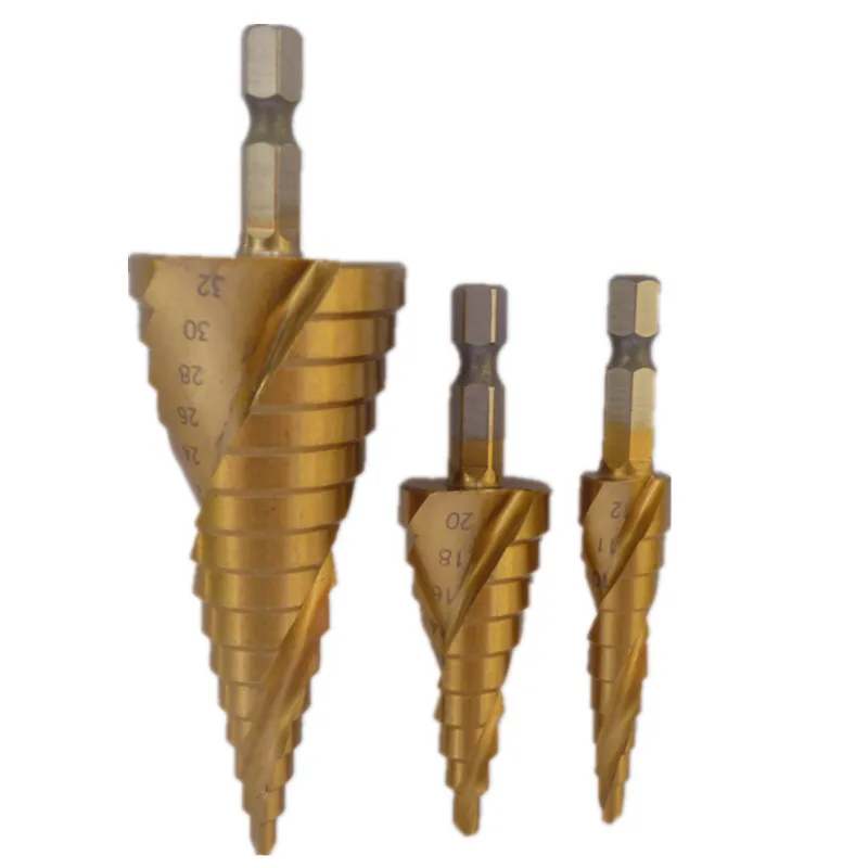Hex Hss Spiral Grooved Step Drill Set 31