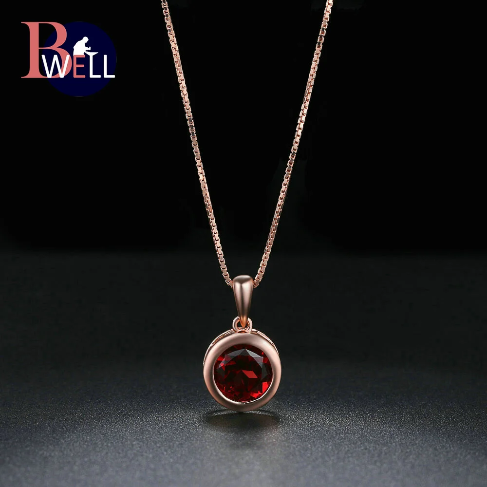 Bwell Natura Gemstone Garnet Necklaces For Women Engagement 925 Sterling Silver Rose Gold Plated Fine Jewelry Wholesale BWNI064
Bwell Natura Gemstone Garnet Necklaces For Women Engagement 925 Sterling Silver Rose Gold Plated Fine Jewelry Wholesale BWNI064