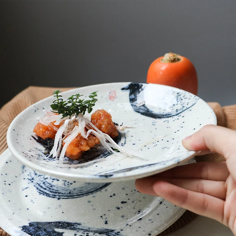 NIMITIME Japanese Style Ceramic Tableware Hand-painted Home Hotel Shallow Plate Flat Dish Dinner Plate
NIMITIME Japanese Style Ceramic Tableware Hand-painted Home Hotel Shallow Plate Flat Dish Dinner Plate