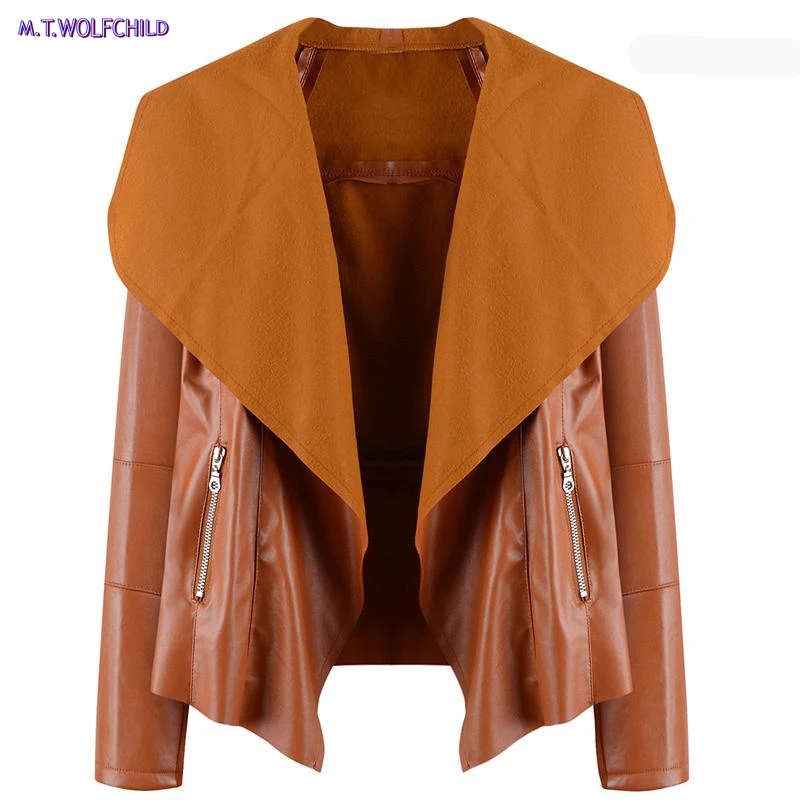 Fashion PU Leather Jacket new large lapel jacket long sleeve Coats Ladies Loose jacket Autumn Plus size 4XL
Fashion PU Leather Jacket new large lapel jacket long sleeve Coats Ladies Loose jacket Autumn Plus size 4XL