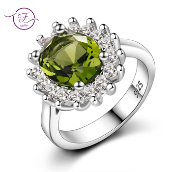 Flower Silver Rings With Peridot Stones Shining Luxury Wedding Jewelry Rings Engagement For Women 925 Ring On Sale
Flower Silver Rings With Peridot Stones Shining Luxury Wedding Jewelry Rings Engagement For Women 925 Ring On Sale
