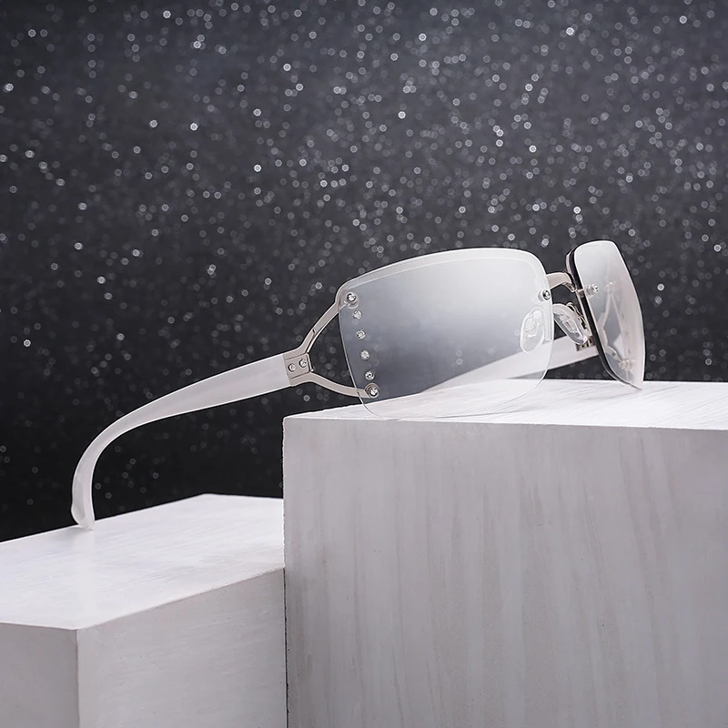 2018 New Rimless Diamond Sunglasses (3)