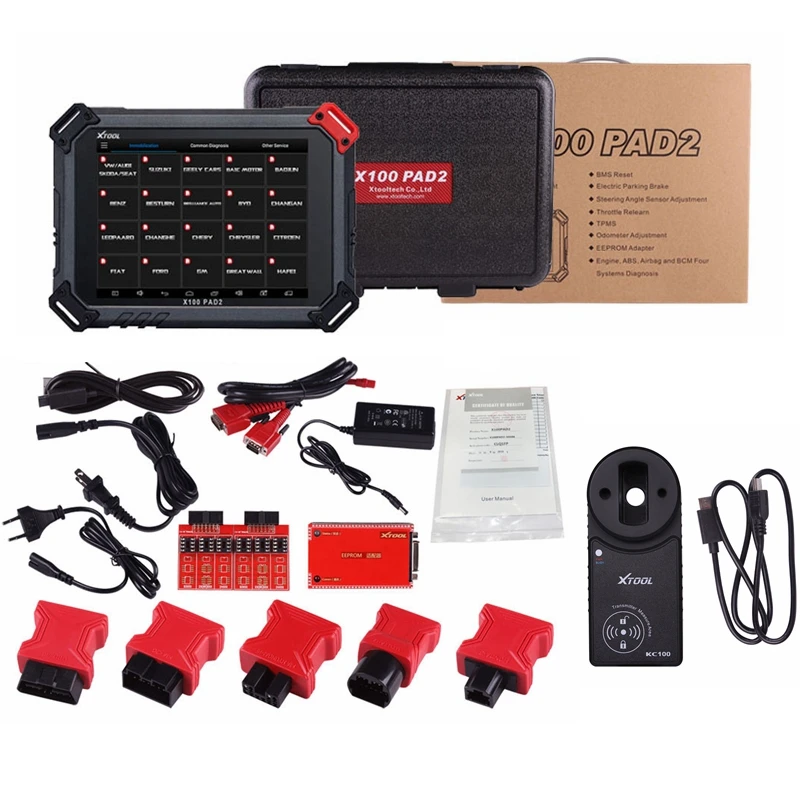 100-Original-XTOOL-X100-PAD2-With-KC100-Auto-Key-Programmer-EPB-EPS-OBD2-Odometer-Multidiag-Languages