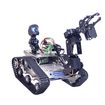 Programmable TH WiFi FPV Tank Robot Car Kit With Arm For Arduino MEGA - Line Patrol Obstacle Avoidance Version Small Claw
Programmable TH WiFi FPV Tank Robot Car Kit With Arm For Arduino MEGA - Line Patrol Obstacle Avoidance Version Small Claw
