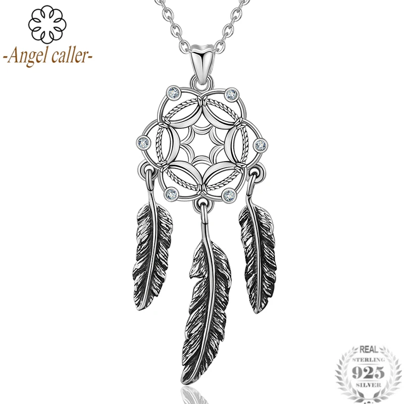 Angel Caller 100% 925 Sterling Silver Dreamcatcher Dream Catcher Pendant Necklace For Women Fine Silver Boho Jewelry Gift CYD269
Angel Caller 100% 925 Sterling Silver Dreamcatcher Dream Catcher Pendant Necklace For Women Fine Silver Boho Jewelry Gift CYD269
