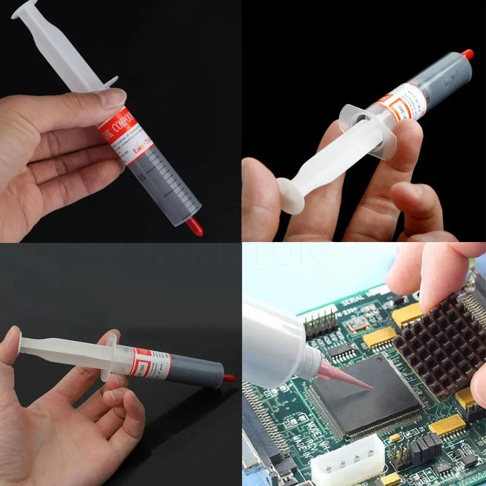 kebidumei Syringe Thermal Grease Compound Gray CPU Cooling Gel Silicone Thermal Grease Medical Care Cylinder Needles
kebidumei Syringe Thermal Grease Compound Gray CPU Cooling Gel Silicone Thermal Grease Medical Care Cylinder Needles