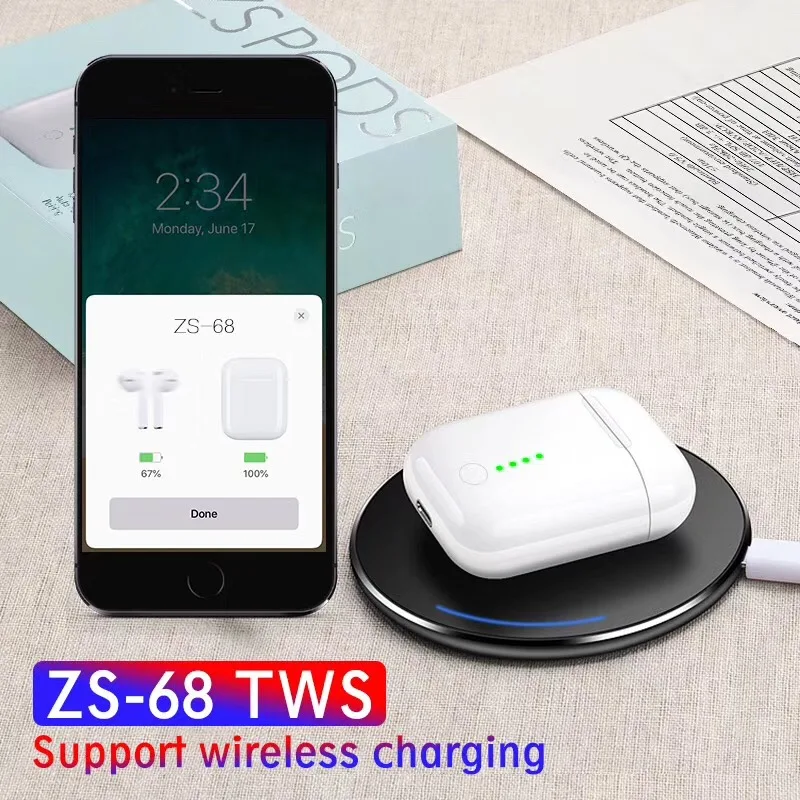2019 New High quality ZS-68 1:1 pop-up 5.0 tws Bluetooth headphones QI wireless charging For Android iOS PK wi chip i10 i60 tws
2019 New High quality ZS-68 1:1 pop-up 5.0 tws Bluetooth headphones QI wireless charging For Android iOS PK wi chip i10 i60 tws