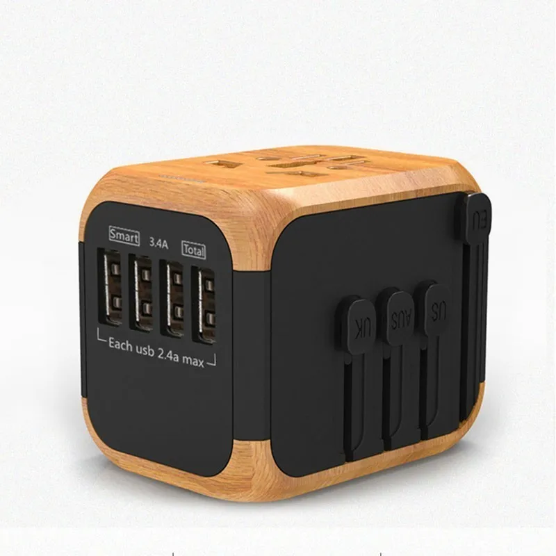 Travel Adapter International Universal Power Adapter All-in-one with 3.4A 4 USB Worldwide Wall Charger for UK/EU/AU/Asia
Travel Adapter International Universal Power Adapter All-in-one with 3.4A 4 USB Worldwide Wall Charger for UK/EU/AU/Asia