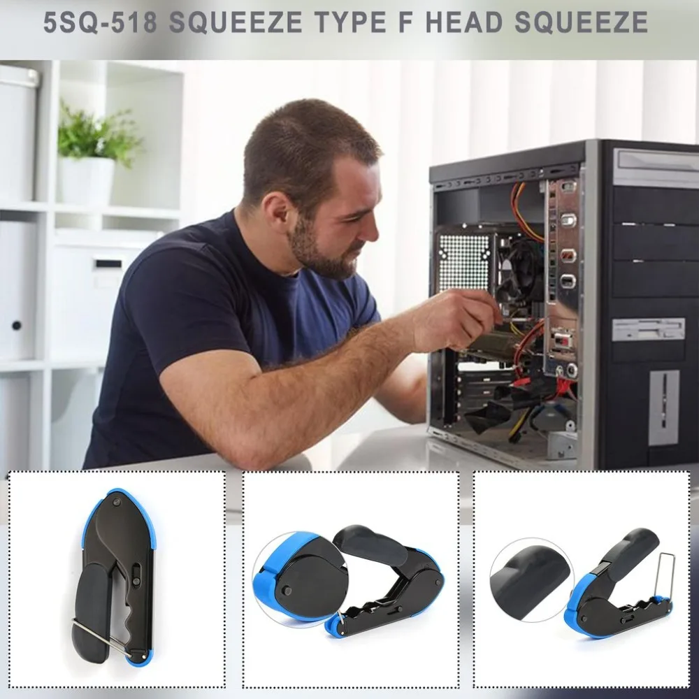 RG59/RG6 Coaxial Cable Crimper Squeeze F Head Squeezing Clamp Network Crimp Tool F Head Extrusion Tool
RG59/RG6 Coaxial Cable Crimper Squeeze F Head Squeezing Clamp Network Crimp Tool F Head Extrusion Tool