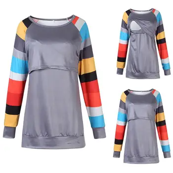 maternity dresses pregnant woman clothes pregnant long-sleeved plaid stitching multi-functional breastfeeding top T-shirt A1
maternity dresses pregnant woman clothes pregnant long-sleeved plaid stitching multi-functional breastfeeding top T-shirt A1