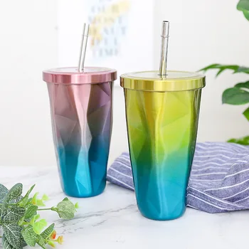 550ml Creative Straw Mug Color Stainless Steel Hot Milk Tea Cup Insulated Cold Drink Cups Outdoor Water Cup Travel Coffee Mugs
550ml Creative Straw Mug Color Stainless Steel Hot Milk Tea Cup Insulated Cold Drink Cups Outdoor Water Cup Travel Coffee Mugs