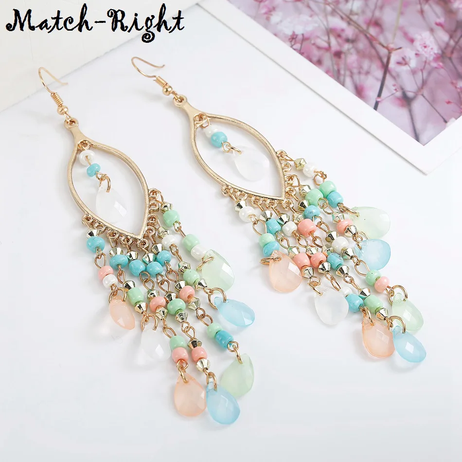 Ethnic Beaded Statement Earrings for Women Multi Color Beads Long Dangle Drop Earring Pendant Woman Jewelry Mujer Aretes LX032
Ethnic Beaded Statement Earrings for Women Multi Color Beads Long Dangle Drop Earring Pendant Woman Jewelry Mujer Aretes LX032