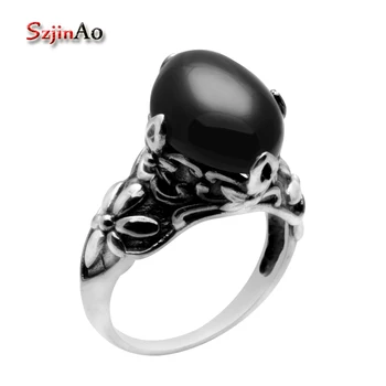 Szjinao Christmas Gift Black Agate Ring High Quality Real 925 Sterling Silver Rings for Women finger spinner
Szjinao Christmas Gift Black Agate Ring High Quality Real 925 Sterling Silver Rings for Women finger spinner