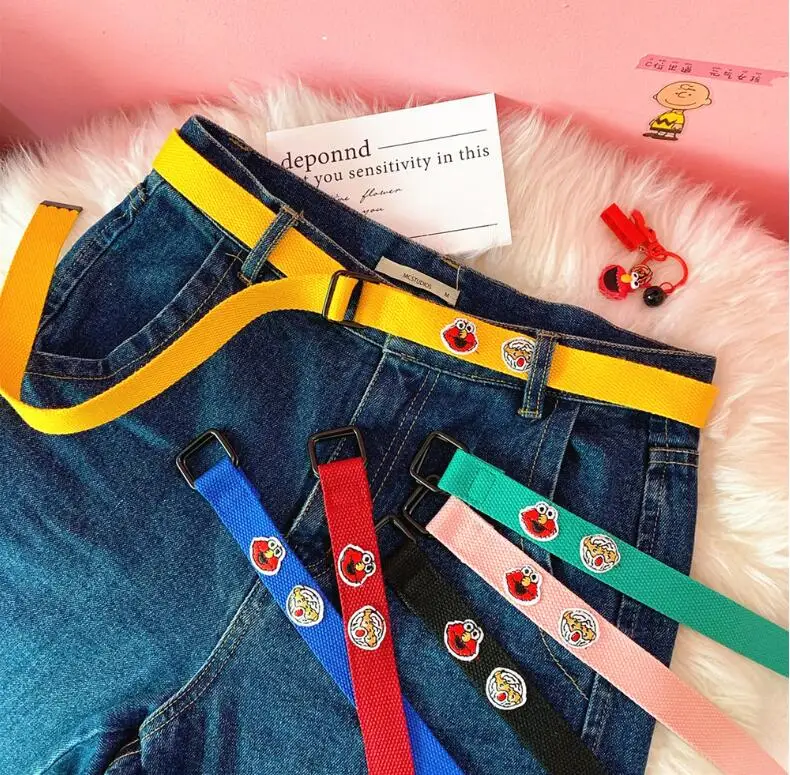 New Arrival Cartoon Cute Canvas Belt Boy and Girl Student Jeans Casual Pants Dress Waistband Sesame Street Women and Man Belt
New Arrival Cartoon Cute Canvas Belt Boy and Girl Student Jeans Casual Pants Dress Waistband Sesame Street Women and Man Belt