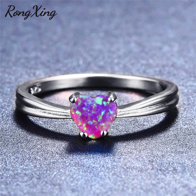 RongXing Charming Heart Purple/White/Blue Fire Opal Statement Rings For Women 925 Sterling Silver Filled Jewelry Birthstone Ring
RongXing Charming Heart Purple/White/Blue Fire Opal Statement Rings For Women 925 Sterling Silver Filled Jewelry Birthstone Ring