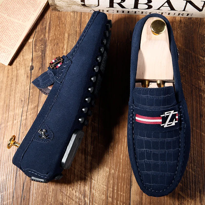 Man Spring And Autumn High Fashion Plaid Cow Suede Flats Round Toe Driving Bean Shoes Male Loafers Slip On Leather Shoes Krampon
Man Spring And Autumn High Fashion Plaid Cow Suede Flats Round Toe Driving Bean Shoes Male Loafers Slip On Leather Shoes Krampon